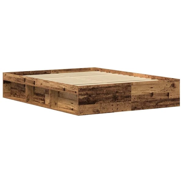 vidaXL Sängynrunko ilman patjaa vanha puu 150x200 cm tekninen puu