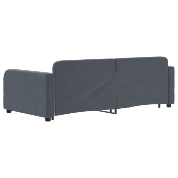 vidaXL Dagbädd utdragbar med lådor mörkgrå 90x190 cm sammet