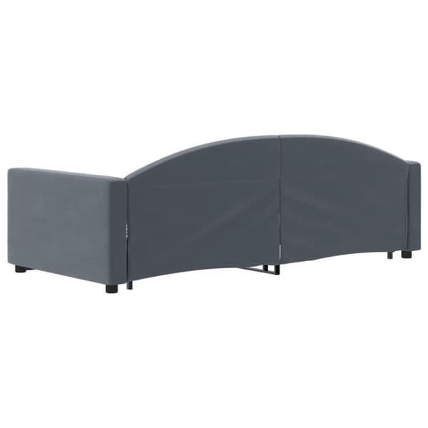 vidaXL daybed med udtræk 90x190 cm velour mørkegrå