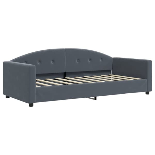 vidaXL daybed med udtræk 90x190 cm velour mørkegrå