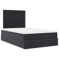 Miniatyrbilde 7 av 11: vidaXL Ottoman sengeramme med madrasser svart 120x200cm fløyel