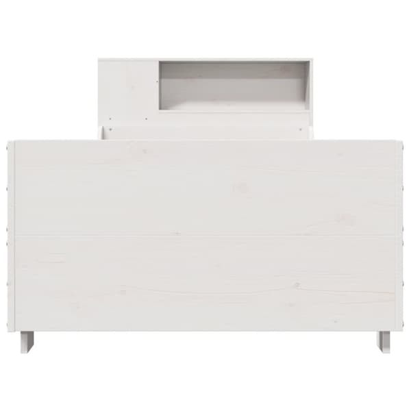 vidaXL sengeramme uden madras 90x200 cm massivt fyrretræ hvid