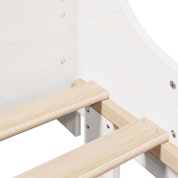 vidaXL sengeramme uden madras 90x200 cm massivt fyrretræ hvid