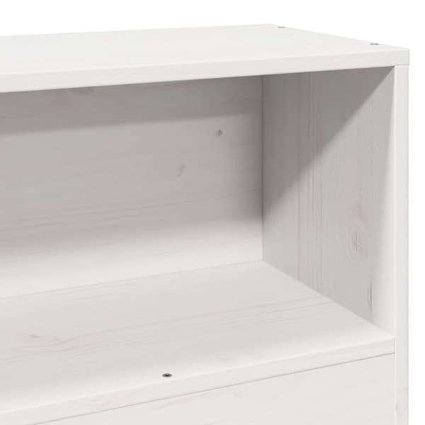 vidaXL sengeramme uden madras 90x200 cm massivt fyrretræ hvid