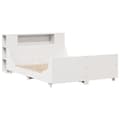 Miniatyrbilde 4 av 11: vidaXL Sengeramme uten madrass hvit 120x200 cm heltre furu