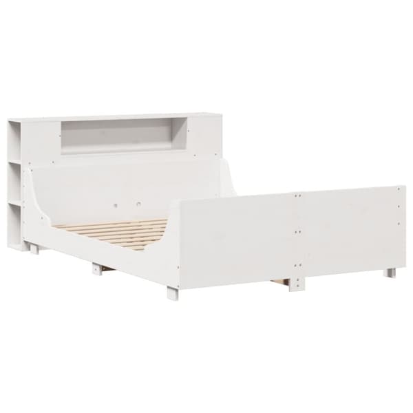 vidaXL Sengeramme uten madrass hvit 120x200 cm heltre furu