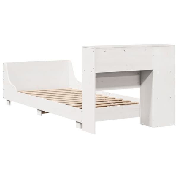 vidaXL Sengeramme uten madrass hvit 90x200 cm heltre furu
