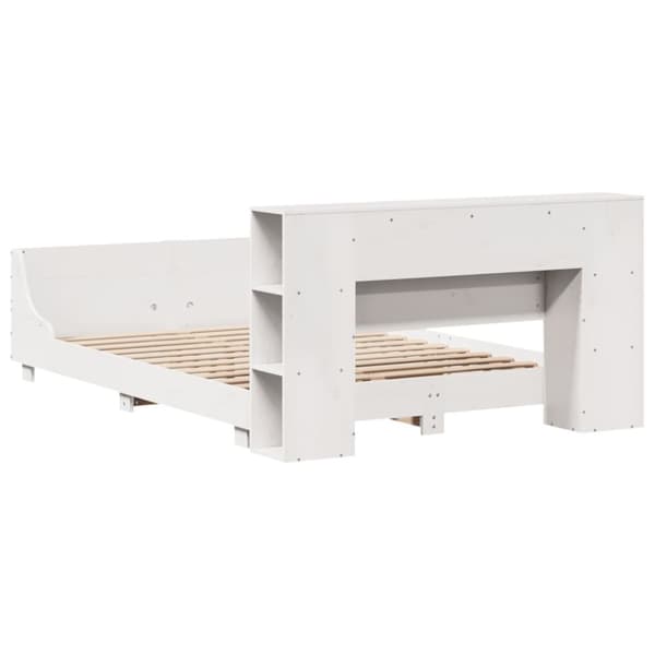 vidaXL Sengeramme uten madrass hvit 120x190 cm heltre furu