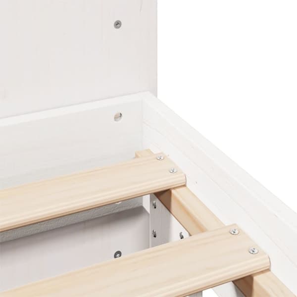 vidaXL Sengeramme uten madrass hvit 120x190 cm heltre furu