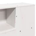 Miniatyrbilde 10 av 11: vidaXL Seng med bokhylle uten madrass hvit 120x200 cm heltre furu