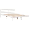 Miniatyrbillede 7 af 11: vidaXL seng med reol uden madras 120x200 cm massivt fyrretræ hvid