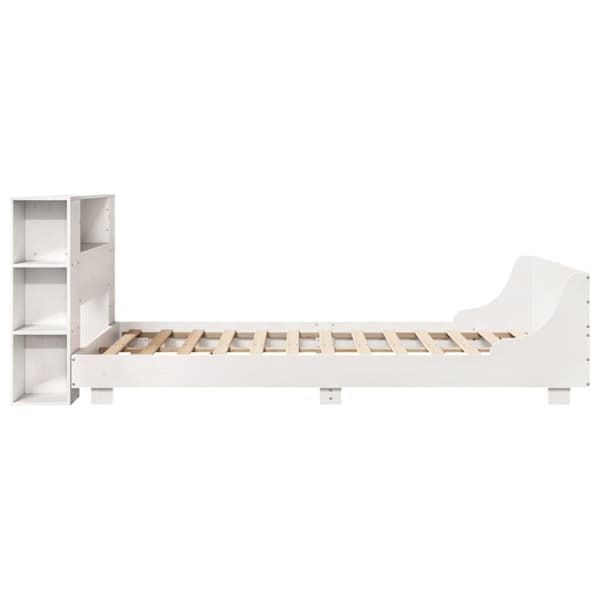 vidaXL sengeramme uden madras 120x200 cm massivt fyrretræ hvid