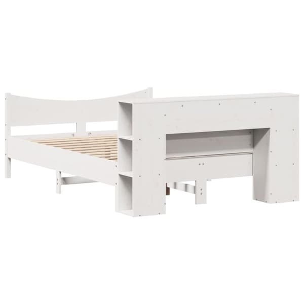 vidaXL Sengeramme uten madrass hvit 120x200 cm heltre furu