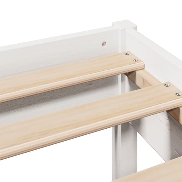 vidaXL Sengeramme uten madrass hvit 120x200 cm heltre furu