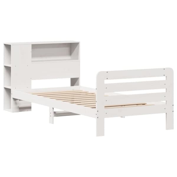 vidaXL Sengeramme uten madrass hvit 90x200 cm heltre furu