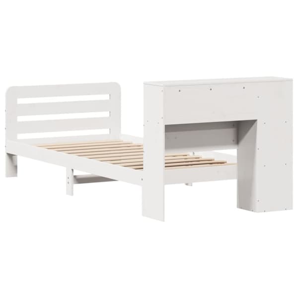 vidaXL Sengeramme uten madrass hvit 90x200 cm heltre furu