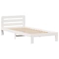 Miniatyrbilde 9 av 11: vidaXL Sengeramme uten madrass hvit 90x200 cm heltre furu