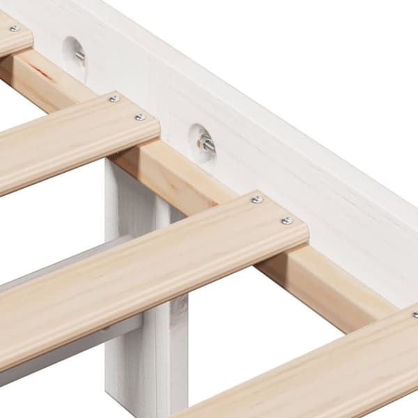 vidaXL Sengeramme uten madrass hvit 90x200 cm heltre furu