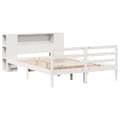 Miniatyrbilde 4 av 11: vidaXL Seng med bokhylle uten madrass hvit 120x190 cm heltre furu