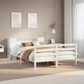Miniatyrbilde 2 av 11: vidaXL Seng med bokhylle uten madrass hvit 120x190 cm heltre furu
