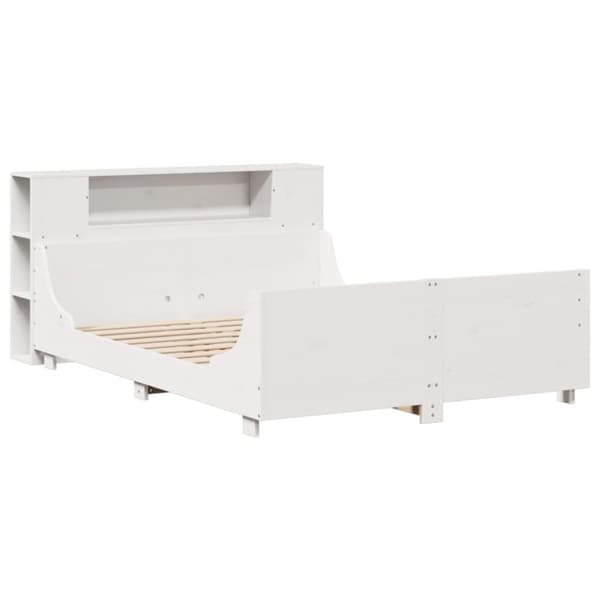 vidaXL Sengeramme uten madrass hvit 120x190 cm heltre furu