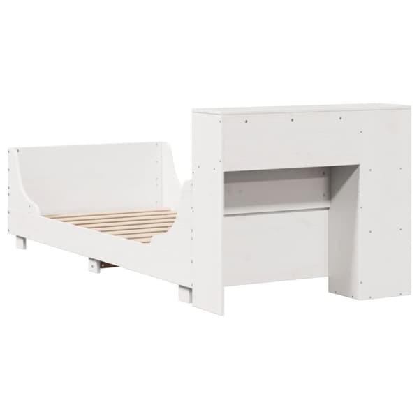 vidaXL Sengeramme uten madrass hvit 90x190 cm heltre furu