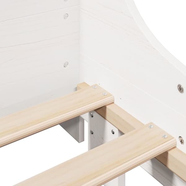 vidaXL Sengeramme uten madrass hvit 90x190 cm heltre furu