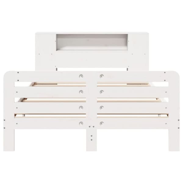 vidaXL Sengeramme uten madrass hvit 120x190 cm heltre furu
