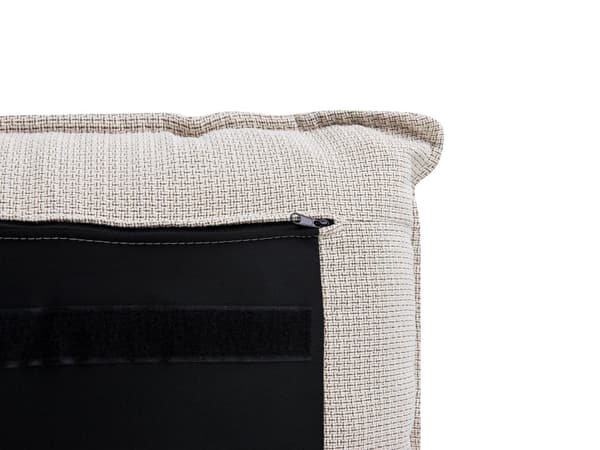 Seng med oppbevaring Stoff Beige 160 x 200 cm Polstret sengeramme Sengegavl Oppbevaringsplass Soverom Moderne Skandinavisk