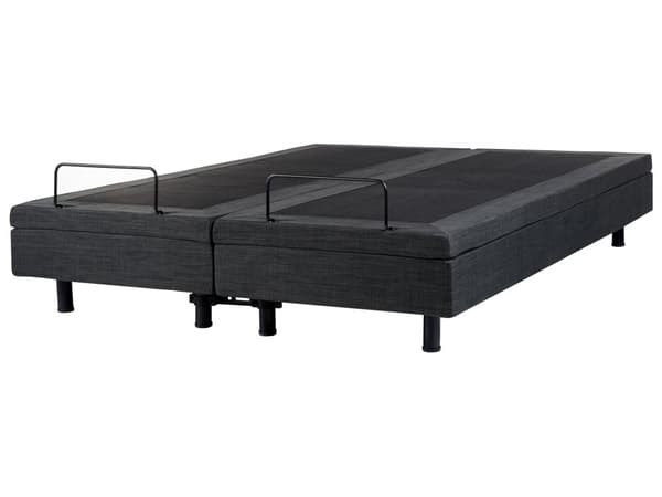 Elektrisk seng Mørkegrå Polyester 180 x 200 cm Fjernkontroll Justerbar Uten Sengegavl