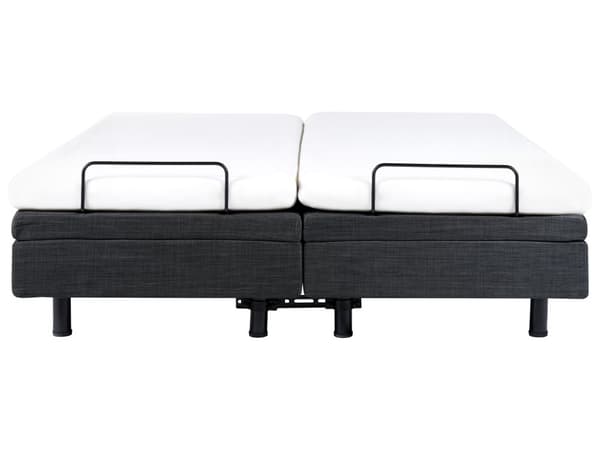Elektrisk seng Mørkegrå Polyester 180 x 200 cm Fjernkontroll Justerbar Uten Sengegavl