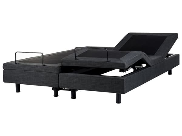 Elektrisk seng Mørkegrå Polyester 180 x 200 cm Fjernkontroll Justerbar Uten Sengegavl