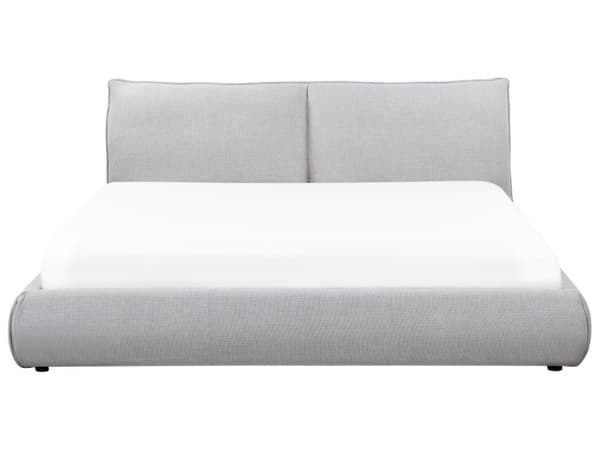 Dobbeltseng Stoff Lysegrå 180 x 200 cm Moderne dobbeltseng Stoff To-mannsseng Lav sengeramme Minimalistisk design