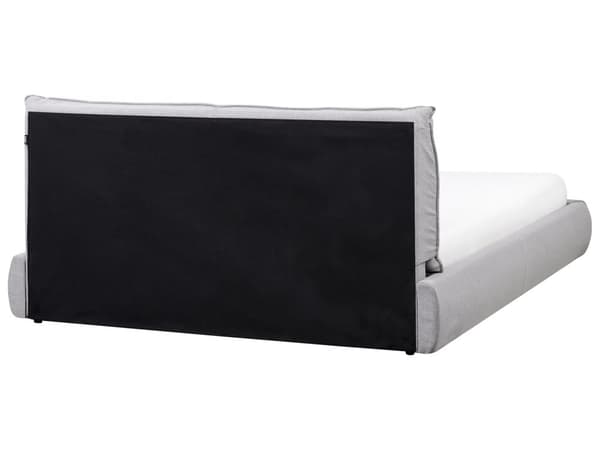 Seng Lysegrå Stof 160 x 200 cm Moderne To Mands Blød Sengegavl Dobbeltseng Sengeramme Retro Design Stofseng