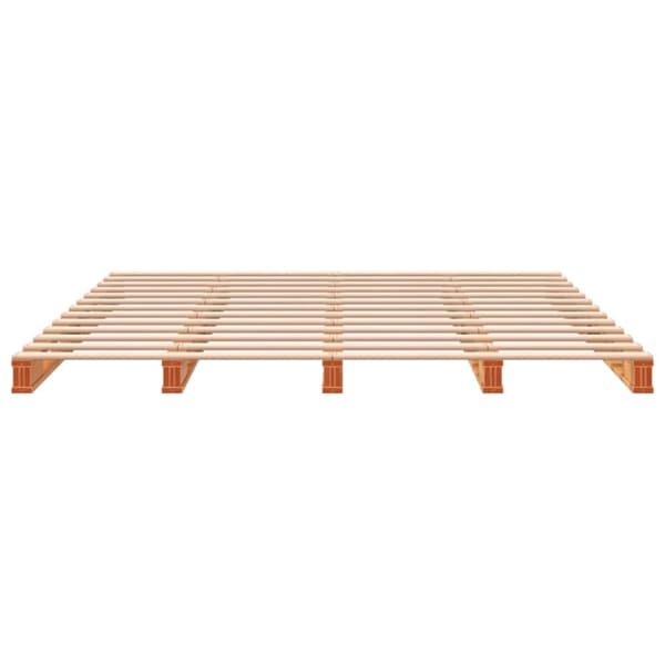 Pallsäng vaxad brun 180x200 cm massiv furu