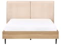 Miniatyrbilde 6 av 11: Sengeramme Boucle Beige 140 x 200 cm Polstret sengegavl MDF-ramme Metallben Moderne design Soverom Dobbeltseng