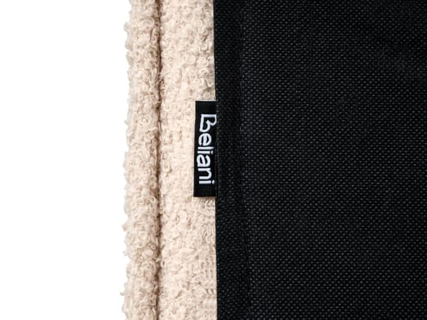 Sengeramme Beige Boucle 160 x 200 cm Polstret Sengegavl MDF-ramme Metallben Trebunn med Lameller Soverom i Moderne Stil