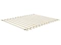 Miniatyrbilde 6 av 11: Seng Lysebeige Stoff polstret spileramme 160 x 200 cm høy rund sengegavl Retro soveromsmøbler utstyr