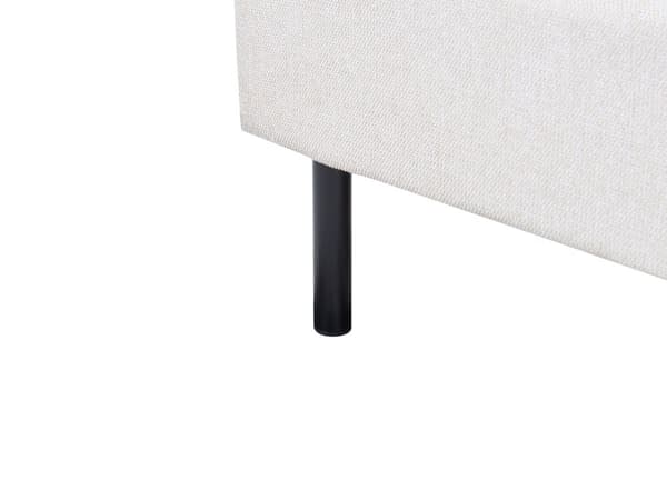 Seng Lysebeige Stoff polstret spileramme 160 x 200 cm høy rund sengegavl Retro soveromsmøbler utstyr
