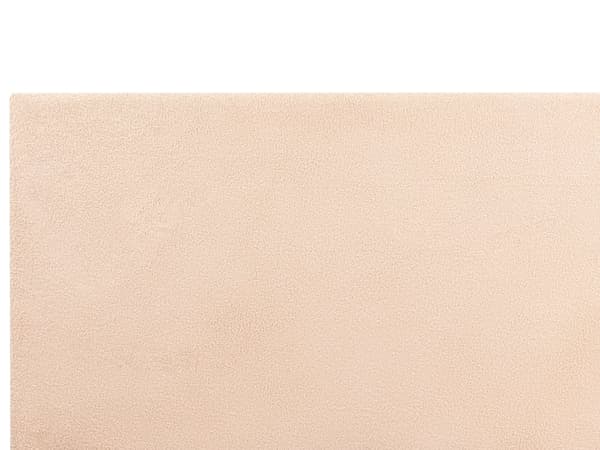 Seng Beige Boucle 140 x 200 cm Vandseng Moderne Blød Polstret Dobbeltseng med Sengegavl Soveværelse Inspiration Kvalitetsseng Vandmadras
