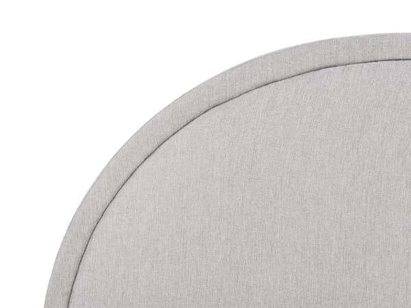 Seng Lysegrått Stoff Polyester 180 x 200 cm Spaltegulv Halvrund Sengegavl Minimalistisk Retro Design Soverom