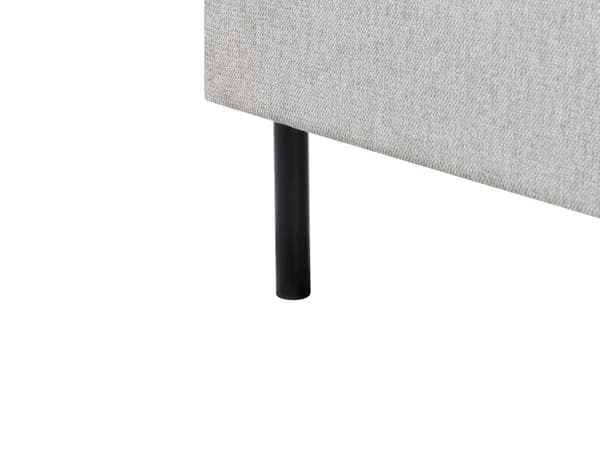Seng Lysegrått Stoff Polyester 180 x 200 cm Spaltegulv Halvrund Sengegavl Minimalistisk Retro Design Soverom