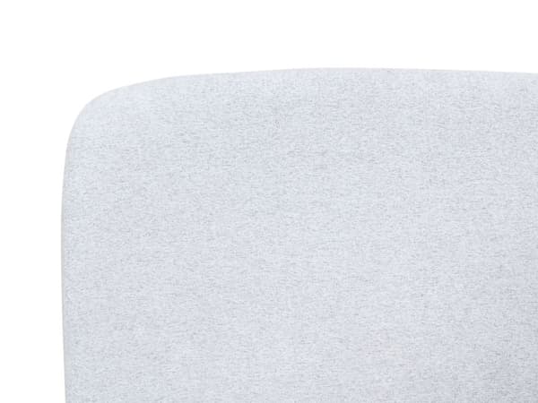 Seng med Oppbevaring Lys Grå Stoff 160 x 200 cm Sengegavl Minimalistisk Stil Dobbeltseng Soverom