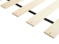 Miniatyrbillede 8 af 11: Beige polyester seng 160 x 200 cm med ramme polstret halvrund hovedgærde minimalistisk design soveværelse