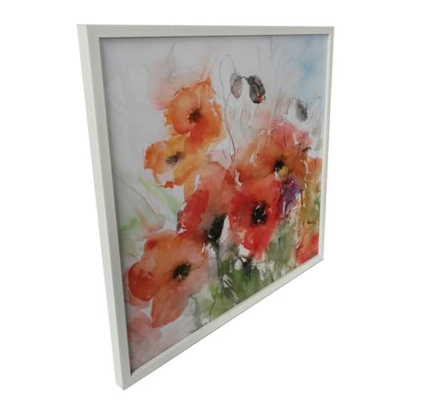 Veggkunst WALLY 40x40cm, valmuer