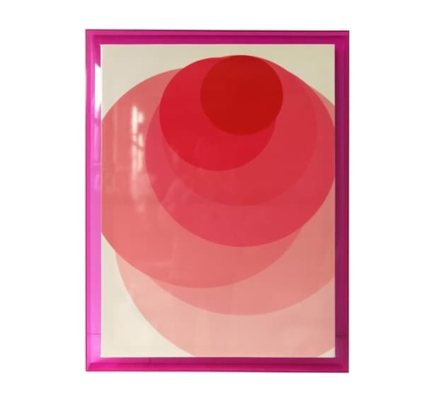 Wall art WALLY 60x80cm, pink circle, acrylic