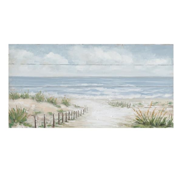 Oljemaleri 70x140cm, vei til stranden