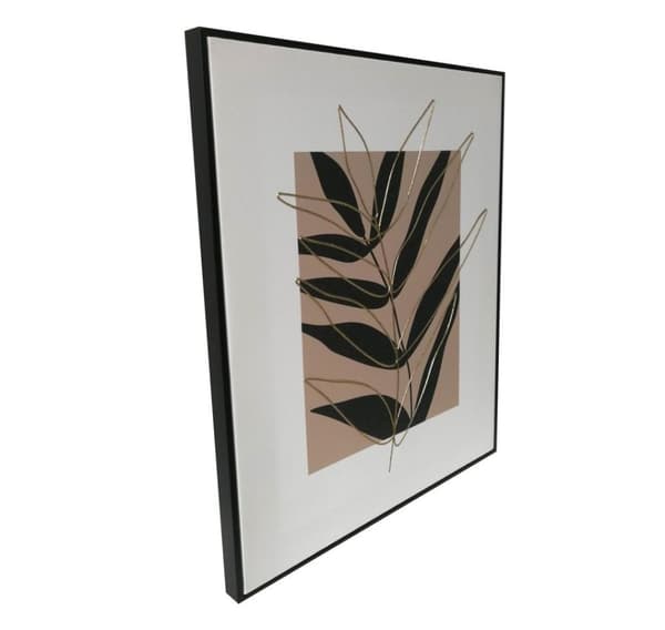 Wall art WALLY 40x50cm, decorative leaf 1