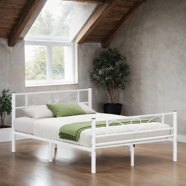 Seng - 140 x 190 cm, metal gæst seng til 2 personer