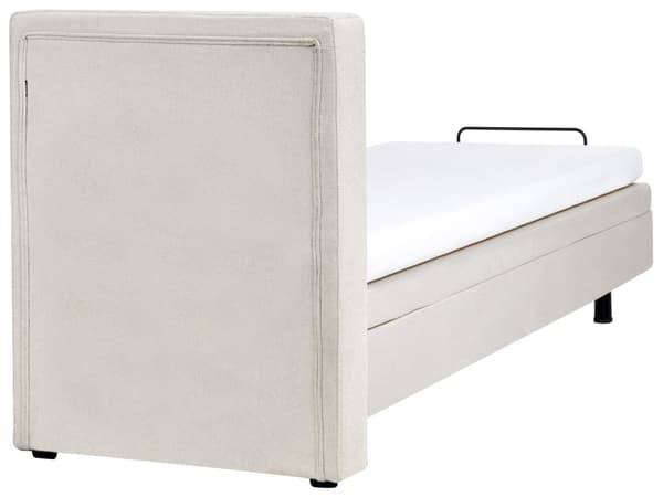 Elektrisk Seng Lys Beige Polstret 80 x 200 cm Justerbar med fjernkontroll Sengegavl Moderne Minimalistisk Soverom